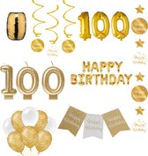 100 jaar Verjaardag Versiering pakket Gold