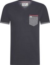 Mezaguz-Heren T-Shirt-Tellement-Navy-Korte Mouw-Maat S