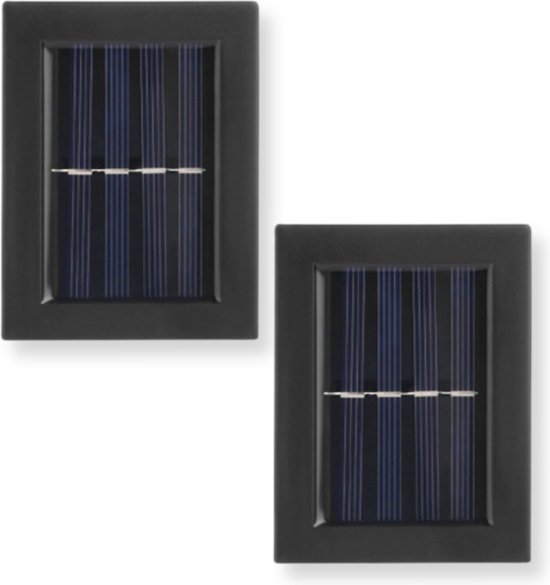 2 stuks wandlamp op zonne-energie, voor buiten, 2 modi, buitenverlichting, huiswand, IP65 waterdicht, matzwarte lamp, voor tuin, omheining, veranda, garage, buitenlamp (warmwit