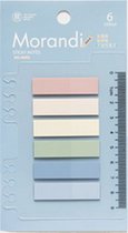 Index tabs - 120 stuks - inclusief liniaal - 6 kleuren - sticky notes