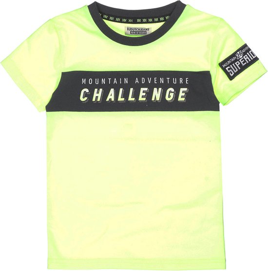 DJ Dutchjeans jongens t-shirt Challenge Neon Yellow