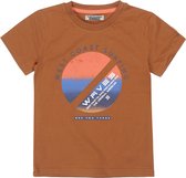 DJ Dutchjeans jongens t-shirt West Coast Surfing Caramel Brown