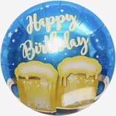 Happy birthday bier-proost- folie ballon