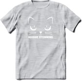 Huidige Stemming - Katten T-Shirt Kleding Cadeau | Dames - Heren - Unisex | Kat / Dieren shirt | Grappig Verjaardag kado | Tshirt Met Print | - Licht Grijs - Gemaleerd - S