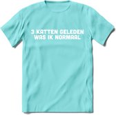 3 Katten Geleden - Katten T-Shirt Kleding Cadeau | Dames - Heren - Unisex | Kat / Dieren shirt | Grappig Verjaardag kado | Tshirt Met Print | - Licht Blauw - L