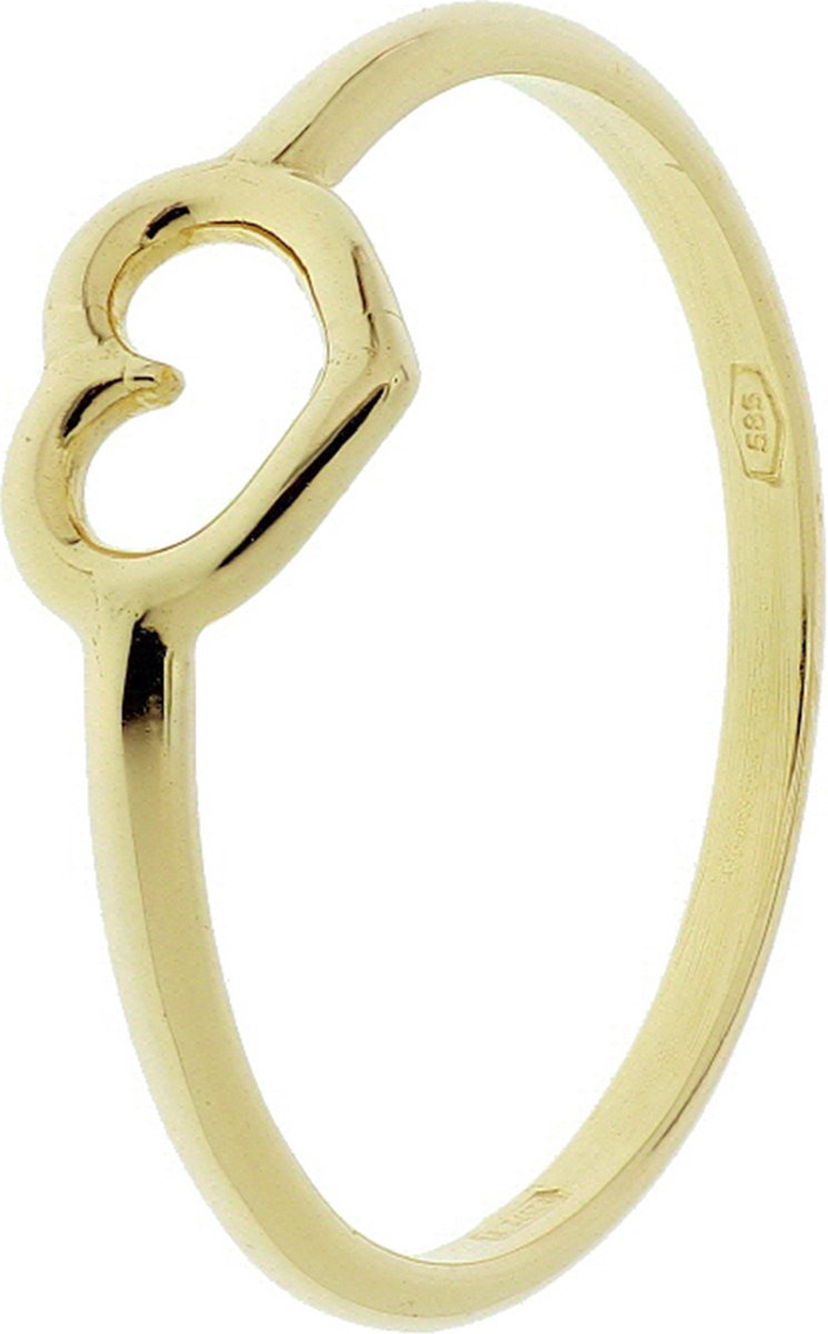 The Fashion Jewelry Collection Ring Hart - Goud