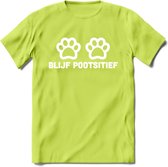 Blijf Poetsitief - Katten T-Shirt Kleding Cadeau | Dames - Heren - Unisex | Kat / Dieren shirt | Grappig Verjaardag kado | Tshirt Met Print | - Groen - XXL