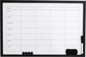 N&N Home Magnetisch whiteboard Weekplanner Zwart - 40 x 60 cm
