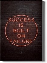 Walljar - Success is built on failure - Muurdecoratie - Canvas schilderij