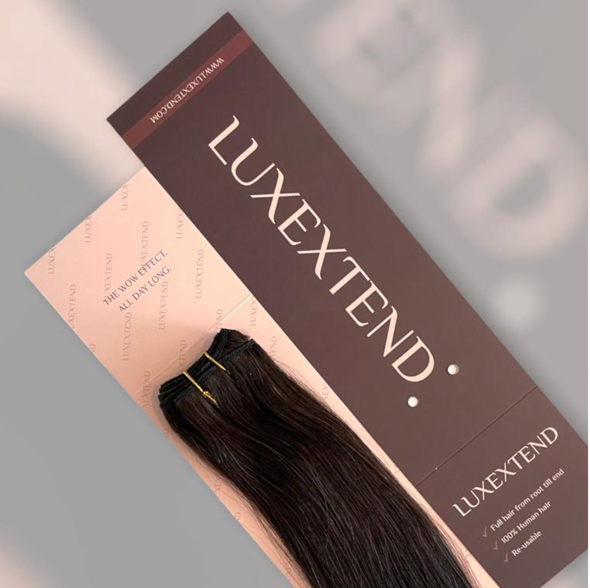 LUXEXTEND Weave Hair Extensions #2 | Human hair Brown | Human Hair Weave | 60 cm - 100 gram | Remy Sorted & Double Drawn | Haarstuk | Extensions Bruin | Extensions Haar | Extensions Human Hair | Echt Haar | Weave Hair | Weft Haar | Haarverlenging