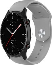 Siliconen Smartwatch bandje - Geschikt voor Strap-it Amazfit GTR 2 sport band - grijs - GTR 2 - 22mm - Strap-it Horlogeband / Polsband / Armband