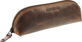 Trousse en cuir Maverick , ovale, marron