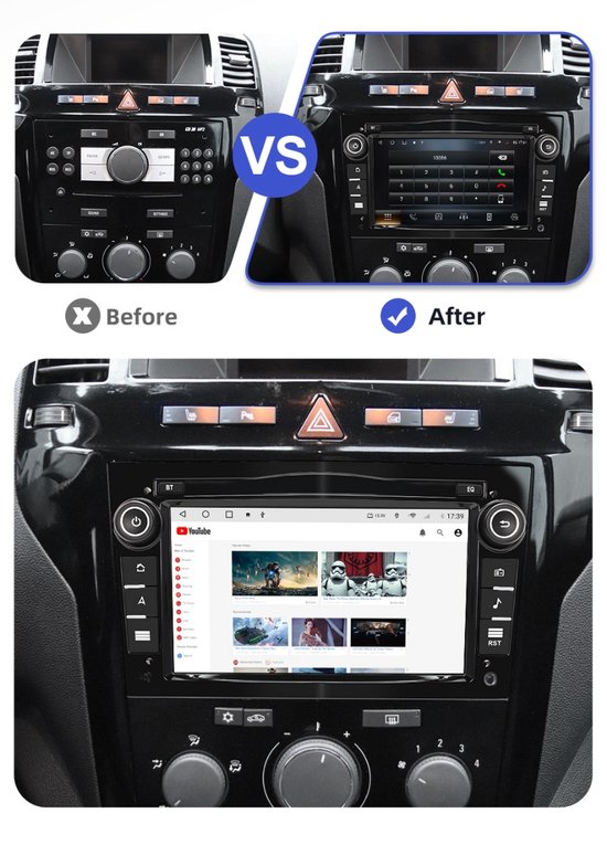 tetraëder Promotie Minder dan Opel Corsa Zafira Vivaro Meriva Multimedia Android Autoradio Navigatie  Bluetooth... | bol.com