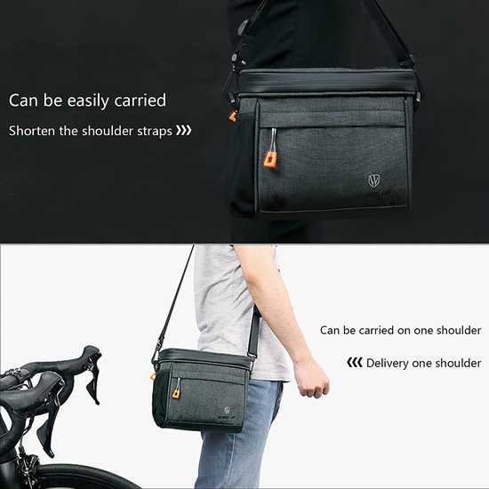 4.2L Sac de panier de vélo étanche avec écran tactile Sac de vélo avec  poche en filet