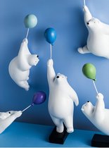 Dionora Ballon Ijsbeer Wanddecoratie - Dier Sculptuur - Standbeeld - Thuis - Woonkamer