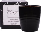 Koffie en Karamel geurkaars - Paraffinevrij - Zwart - Sojawas geurkaars - Natuurlijke geurkaars - 210 gr