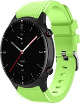 Siliconen Smartwatch bandje - Geschikt voor Strap-it Amazfit GTR 2 siliconen bandje - lichtgroen - GTR 2 - 22mm - Strap-it Horlogeband / Polsband / Armband