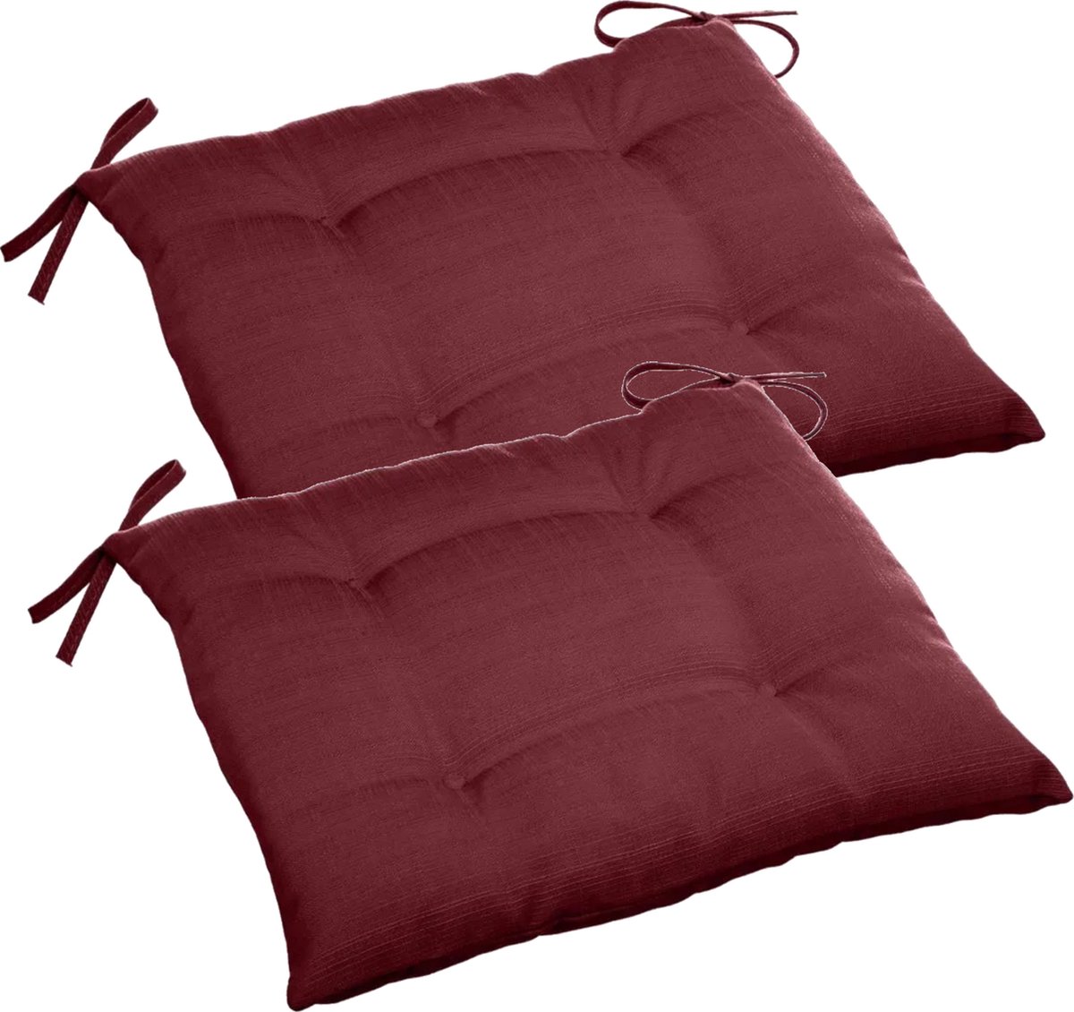Set de 8 coussins en tissu rouge bordeaux pour chaises de jardin MAUI