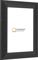 Fotolijst - Geribbeld Profiel - Zwart - Fotomaat 15x20 - Helder glas - Art.nr. 1055000715202