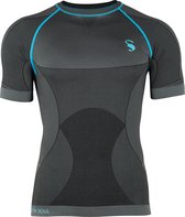 STARK SOUL | naadloos | Kort | fitness Outdoor en Indoor  |  T-shirt | L/XL | Ademend | Snel drogend | base layer | Grijs