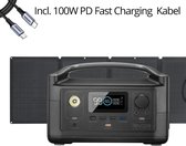 Ecoflow River + 110W Solar Panel - Solar Kit - solar generator - 110W Zonnepaneel - noodpakket - survival kit - incl. 100W PD Fast Charging Kabel