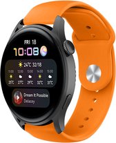 Siliconen Smartwatch bandje - Geschikt voor  Huawei Watch 3 - Pro sport band - oranje - Strap-it Horlogeband / Polsband / Armband