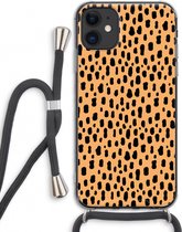 Case Company® - iPhone 11 hoesje met Koord - Panter - Telefoonhoesje met Zwart Koord - Extra Bescherming aan alle Kanten en Over de Schermrand
