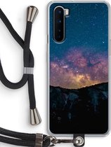 Case Company® - OnePlus Nord hoesje met Koord - Travel to space - Telefoonhoesje met Zwart Koord - Bescherming aan alle Kanten en Over de Schermrand