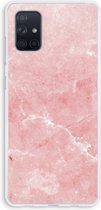 Case Company® - Samsung Galaxy A71 hoesje - Roze marmer - Soft Cover Telefoonhoesje - Bescherming aan alle Kanten en Schermrand