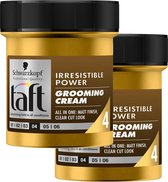 Taft Irresistible Power Grooming Cream Matte Finish Haar Styling Nr.04 - Pak Je Voordeel - 2 x 130 ml