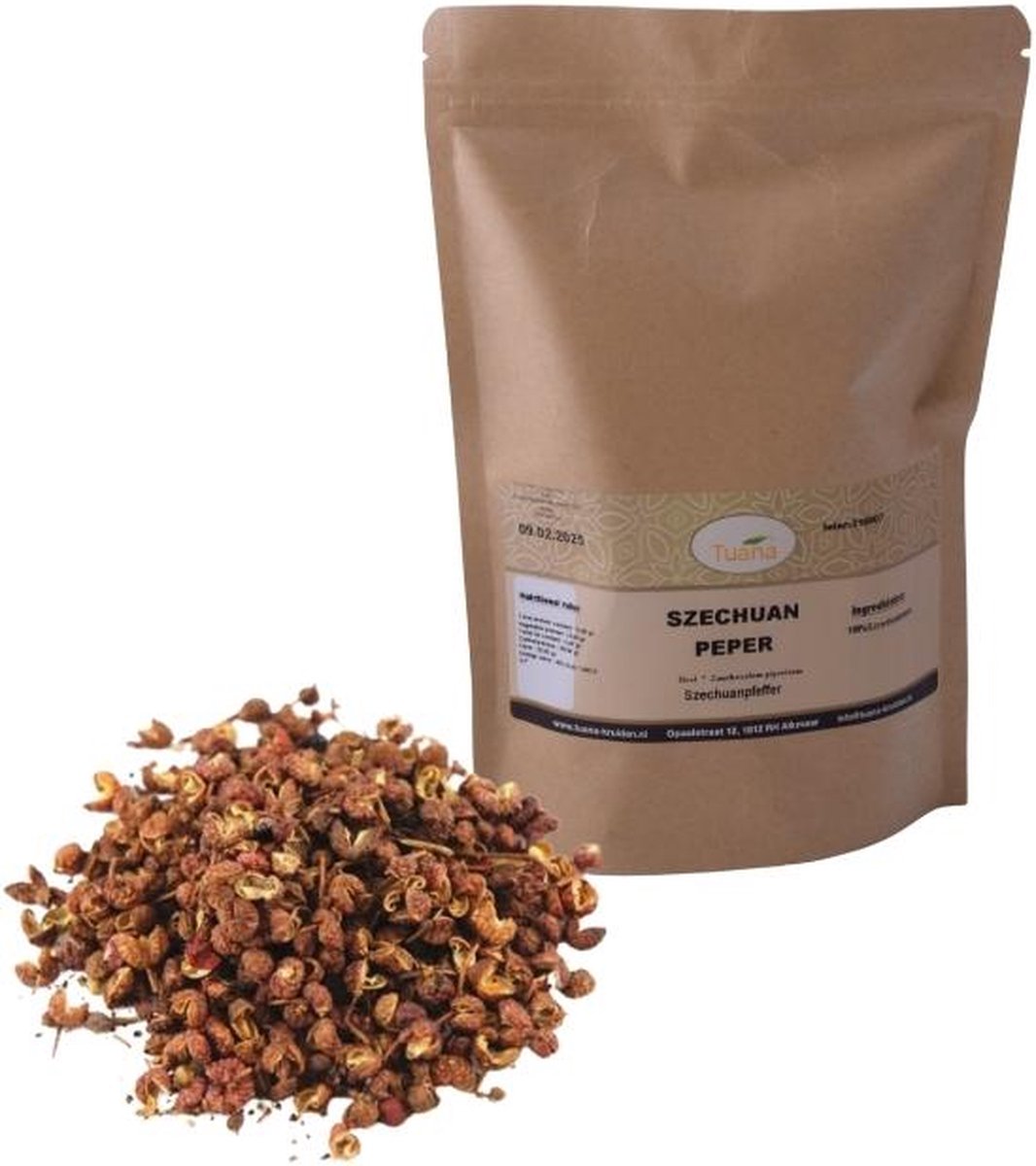 Goedkoopste Tuana Kruiden - Szechuanpeper Heel - 57 Gram - Kruiden Zonder Zout - KP0260