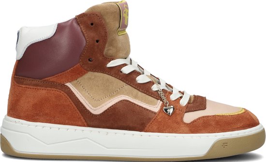 Floris van Bommel Vrouwen Suède    Lage sneakers / Damesschoenen  SFW-10067 - Cognac - Maat 38