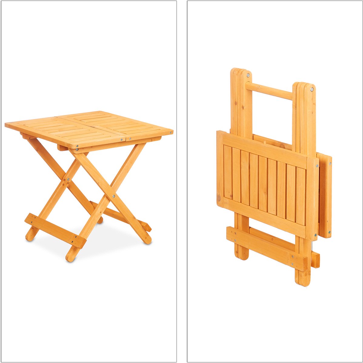 Table Pliante Bois Pour Intérieur/Extérieur - Idéale Balcon, Jardin Ou Petit Espace - Compacte Et Légère