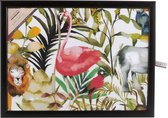 Schootkussen - Laptray - Schoottafel - Laptoptafel - Dienblad met Kussen - Handgemaakt - Flamingo - 40 x 30cm