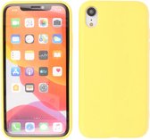 iPhone XR Hoesje - 2.0mm Dikke Fashion Telefoonhoesje Backcover - Siliconen Hoesje - Geel