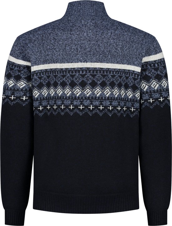 MGO Dale Cardigan Cardigan Homme Pull polaire Modele tricot scandinave Blauw. bol