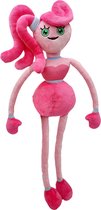 Huggy Wuggy Poppy Playtime - Mommy Long Legs - Roze Pluche Knuffel - 55 cm