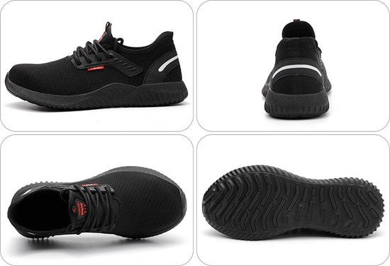 Chaussures de sécurité Veran - Légères - Baskets pour femmes - Chaussures de Chaussures de travail - Sportives - Embout acier - Semelle anti-perforation - Anti-dérapant - Zwart - 39
