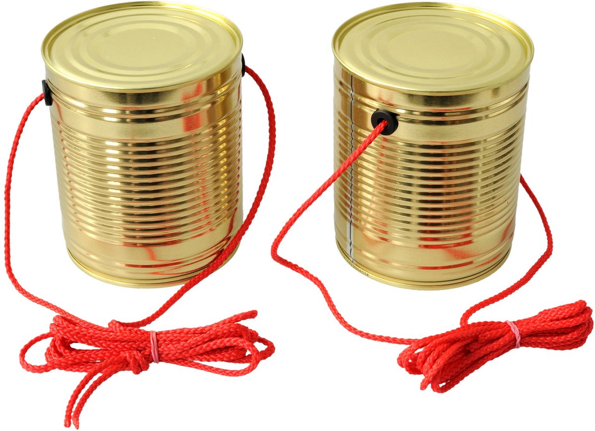 Kids At Work Bliklopen Junior 10 X 12 Cm Tin Goud/rood 2 Stuks