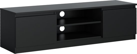 Pro-meubels – Tv meubel – Salvador – Zwart mat – 140cm – Tv kast