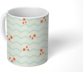 Mok - Patronen - Strand - Zee - Vissen - Mokken - 350 ML - Beker - Uitdeelcadeautjes