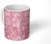 Mok - Patroon - Abstract - Waterverf - Roze - Mokken - 350 ML - Beker - Uitdeelcadeautjes