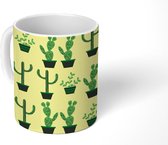 Mok - Koffiemok - Cactus - Pastel - Patronen - Mokken - 350 ML - Beker - Koffiemokken - Theemok