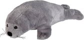 Pluche grijze zeehond knuffel 30 cm - Zeehonden zeedieren knuffels - Speelgoed voor kinderen