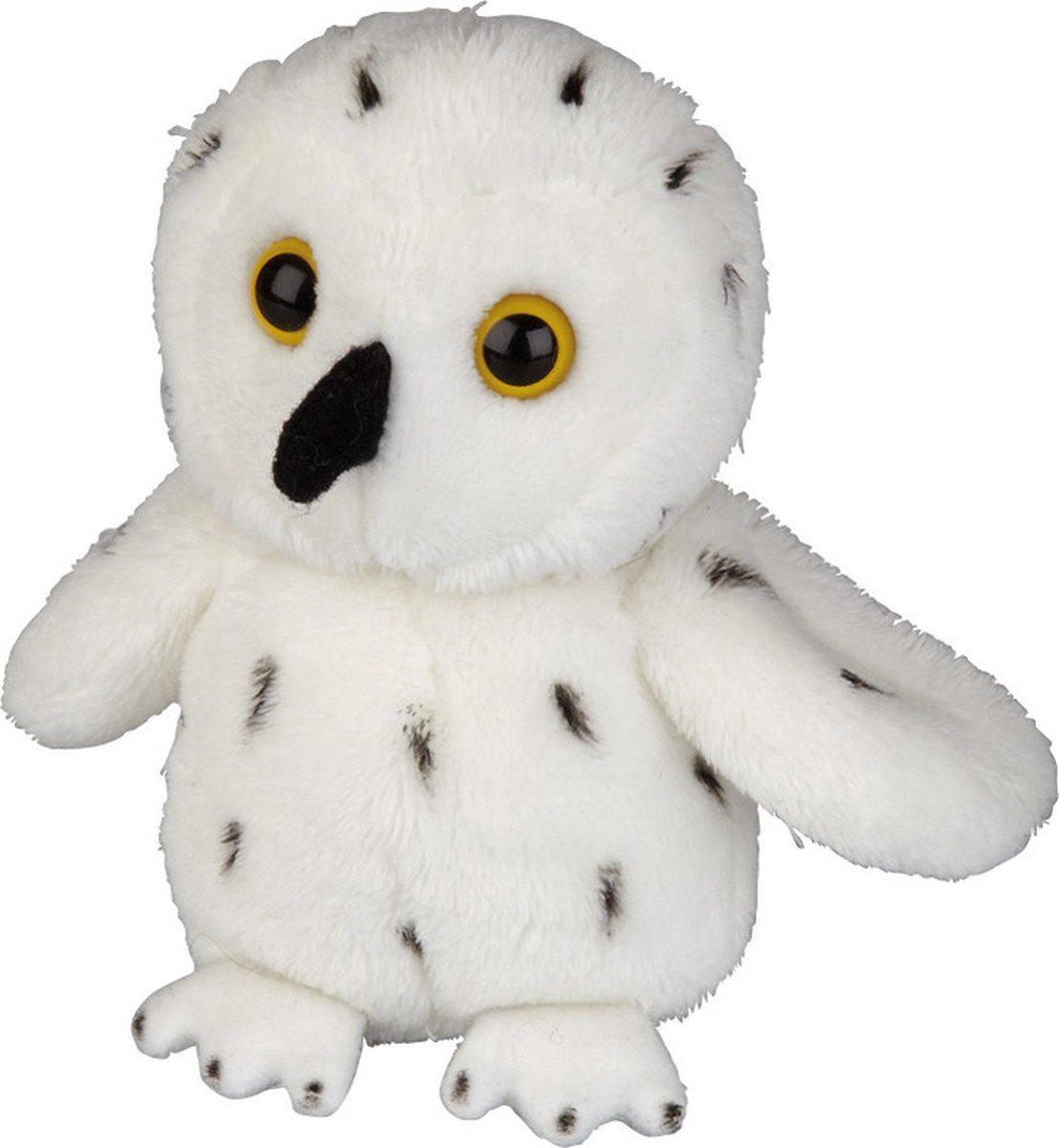 Pluche kleine knuffel dieren Sneeuwuil vogel van 15 cm - Speelgoed knuffels uilen/vogels - Leuk als dieren cadeau voor kinderen
