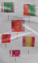 6x Chinese trek lampions lantaarn DELUXE - Assorti kleuren - 30x30x26cm