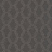 AS Creation Linen Style - GRAFISCH BEHANG - zwart antraciet linneneffect - 1005 x 53 cm