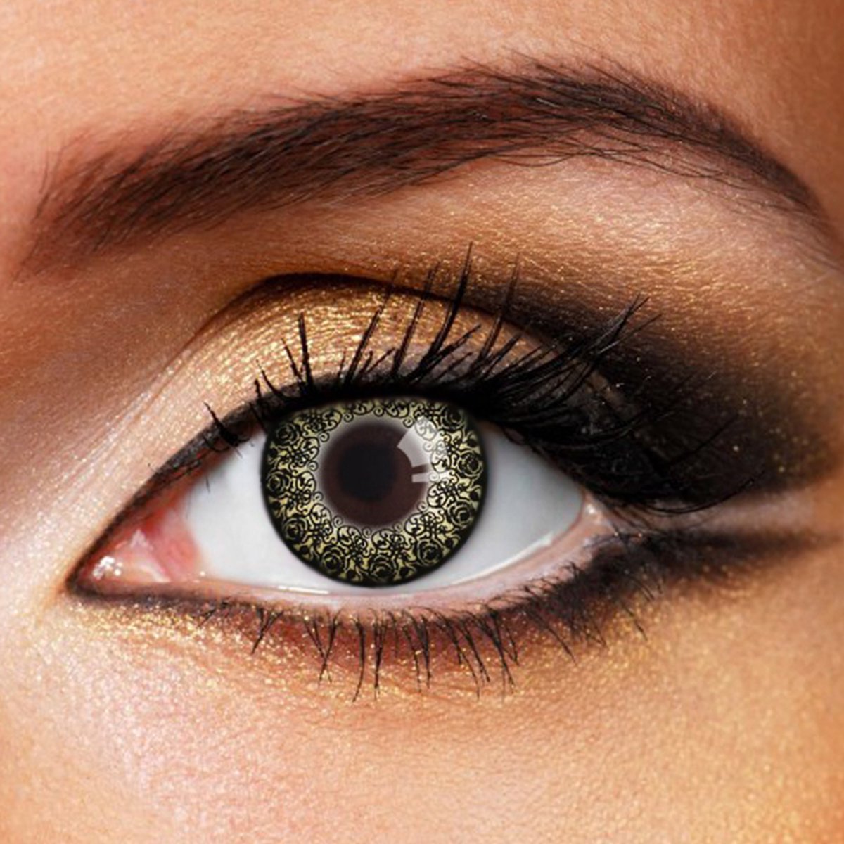 Fashionlens® kleurlenzen - Beautiful Brown - jaarlenzen met lenshouder - bruine contactlenzen