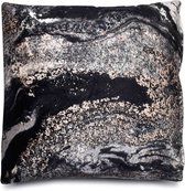 Mondex | Cosmic | Sierkussen | Marmer Zwart Goud | Fluweel | 45x45x12cm