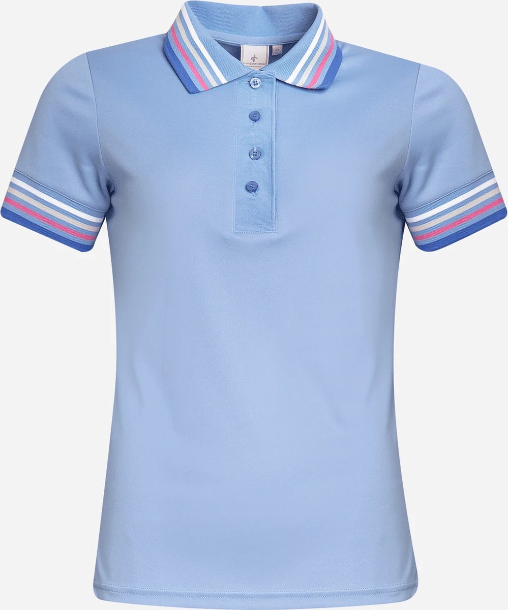Dames Golf Polo - Cross Sportswear W Stripe - Bel air Blue - S